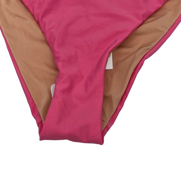 New NWT J. Crew Neon Pink Bikini Swim Bathing Suit Bottom Women's Size Medium - Picture 4 of 8